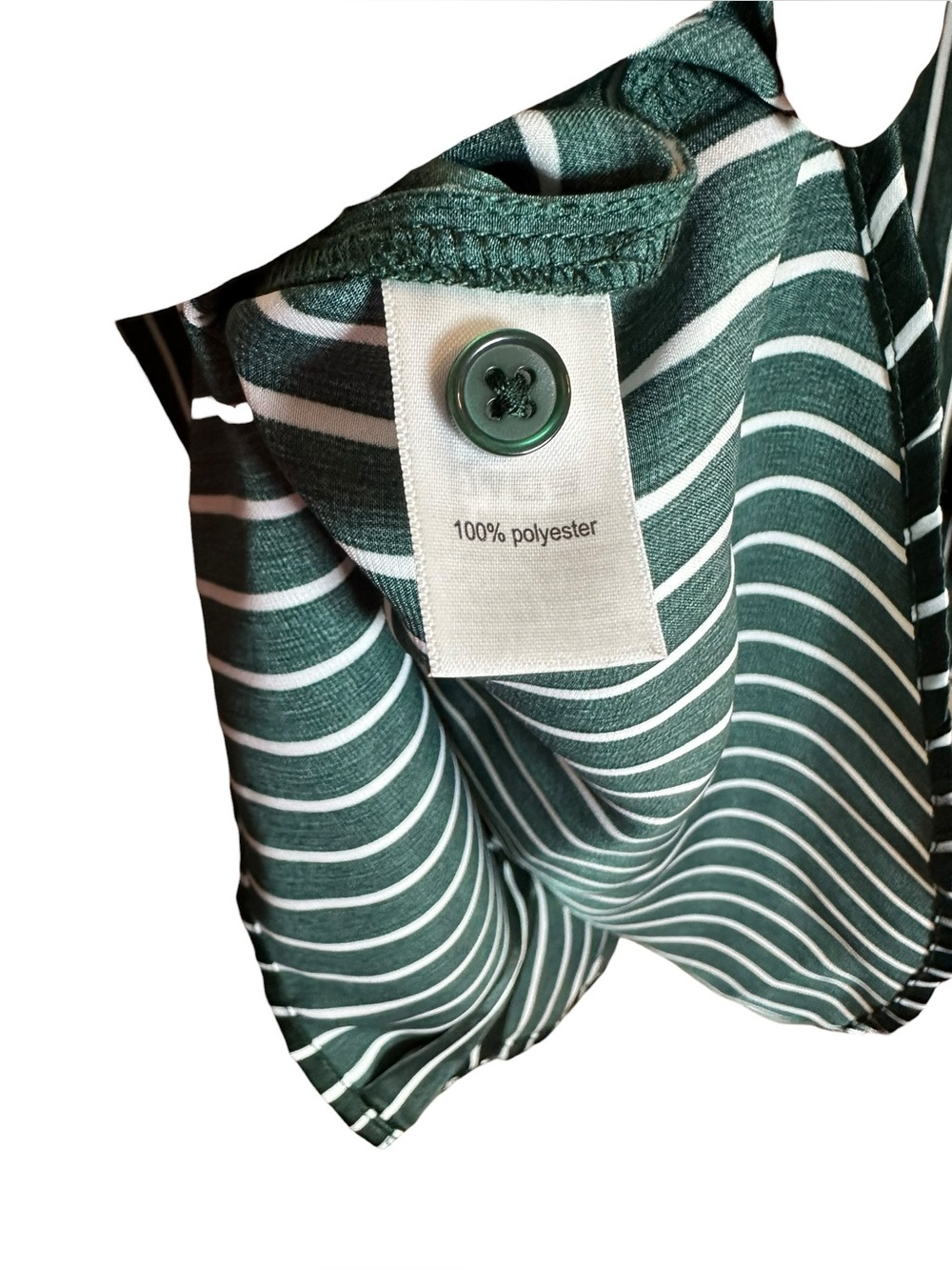 Maurice’s Winona Green Striped Satin Button Down Blouse Womens size XL - Picture 6 of 8